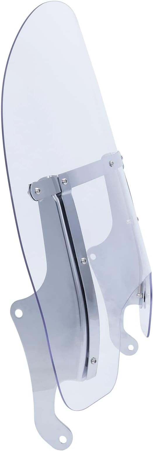 TCMT Clear 19" Front Windshield Windscreen w/Chrome Bracket Kit Fit For Harley 2018-2025 Softail Fat Boy