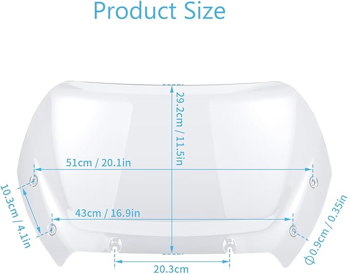 11.5" Wave Windshield Windscreen Wind Splitter Compatible for Harley CVO Road Glide FLTRXSE, CVO Road Glide ST FLTRXSTSE, Road Glide FLTRX 2024 for CVO Road Glide FLTRXSE 2023 (Clear)