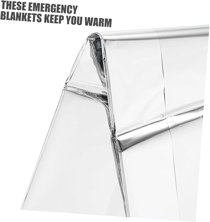 Mikinona 4Pcs Emergency Blanket Lightweight Thermal Insulation Camping Survival Supplies Portable Outdoor Survival Gear for Cold Weather and Inclement Conditions