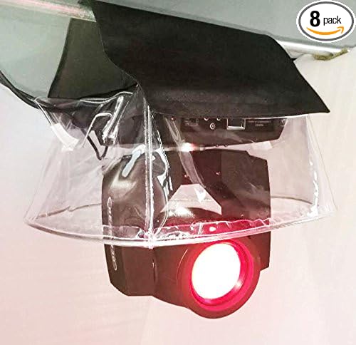 (Pack of 8) Moving Light Rain Cover for Moving Head Light Waterproof Moving Lights, Stage Lights Shield for Head Light Cover