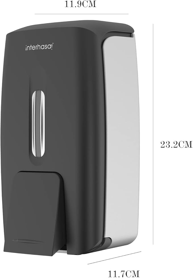 interhasa! Soap Dispenser Wall Mount Refillable 28oz Hand Sanitizer Dispenser Commercial Hand Soap Dispenser for Bathroom Support Liquid Gel Soap