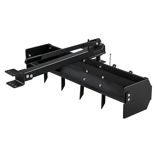 Tractor Sleeve Hitch Tow Behind Box Scraper with Screws and Pins, Scraper Steel Powder Black Coated, Fit for ATV UTV, for Gravel, Snow, Landscaping and Other Uses,38"