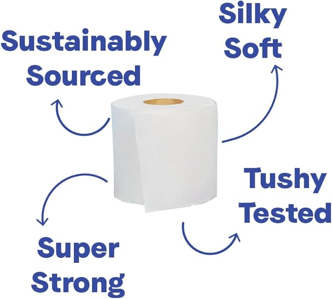 Repurpose 100% Bamboo Toilet Paper, 3-Ply, Tree-Free, Plastic-Free, FSC Certified, Septic Safe, Fast Dissolving, RV-Friendly, 12 Rolls (300 Sheets/Roll), No Fragrance/Dyes