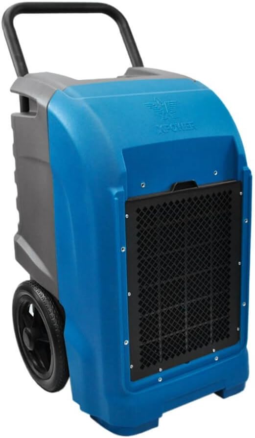 XD-125 Commercial Water Flood Damage Restoration Package for Home Garage Basements Restrooms Restaurants Crawl Spaces-Includes 4 Mini Air Movers,Dehumidifier,Mini HEPA Air Scrubber-Blue