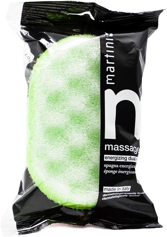 MartiniSPA Italian-Made 4-Pack Bath & Shower Sponge for Face & Body, Exfoliating Sponge for Men & Women, Dual Action Design, Dermatologically Tested – 1 of Each Color.
