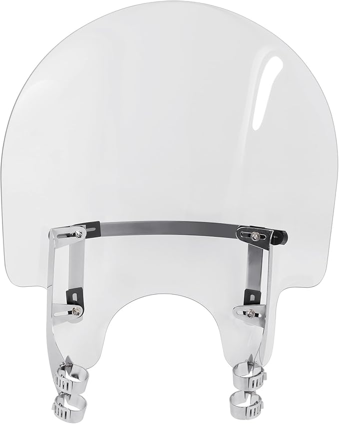 Green-L Windshield & 39mm Clamps Fit for Harley Sportster XL883 XL1200 Dyna Low Rider Wide Glide Fat Bob Clear Windscreen Fork Mount