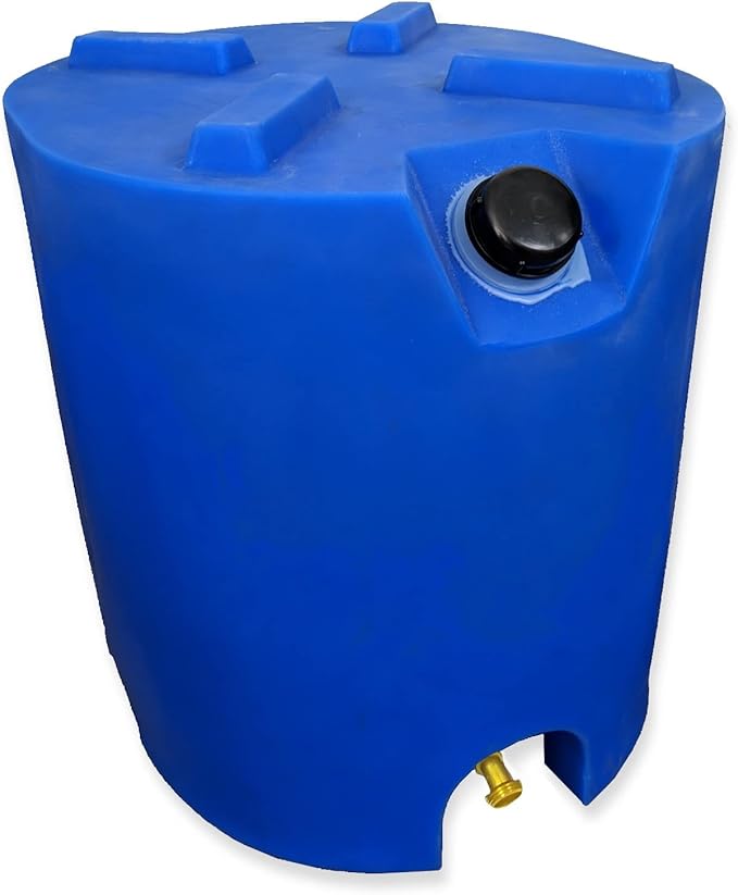 30 Gallon Stackable Emergency Water Storage Tank - 2 Tanks & Kit- BPA Free Food Grade Plastic - Survival Supply Barrel - Portable & Reusable
