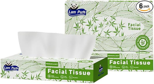 tissues 80 Tissues per Box,3-Ply tissue paper facial tissue 6 boxes of bulk facial tissues Applicable to Dining room bedroom