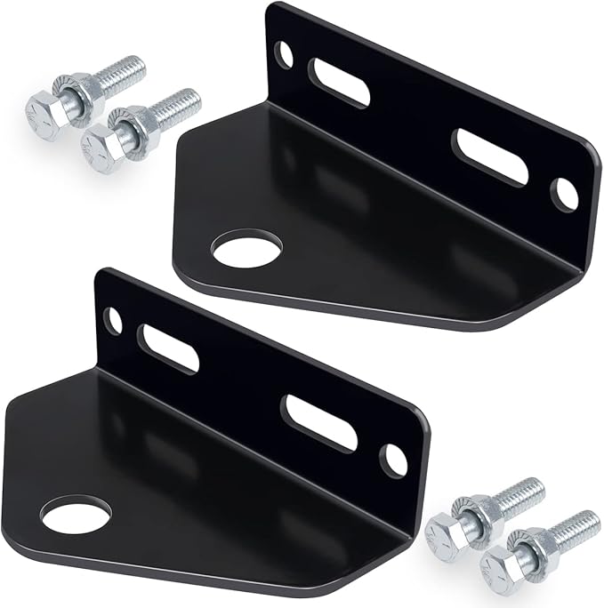 Universal Trailer Hitch for Zero Turn Mower - 3/4 inch Hole Trailer Hitch Mount - 3/16 Inch Thick and Heavy Duty Steel with Installation Hardware (2PCS, Black)