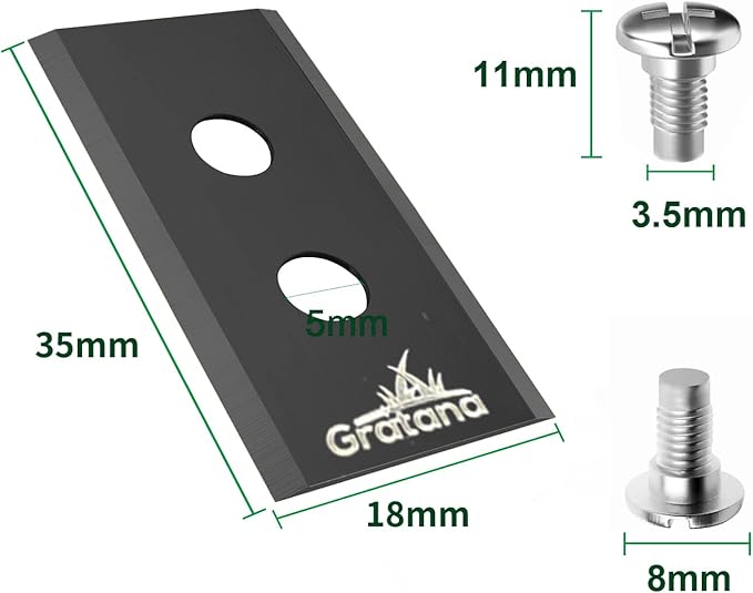 Robotic Lawn Mower Blade (15, for Husqvarna - Double Hole) Also for Gardena McCulloch Robotic Lawnmower Mowing Robo Robot Accessories Replacement for 315 430 435 450 and Many Others