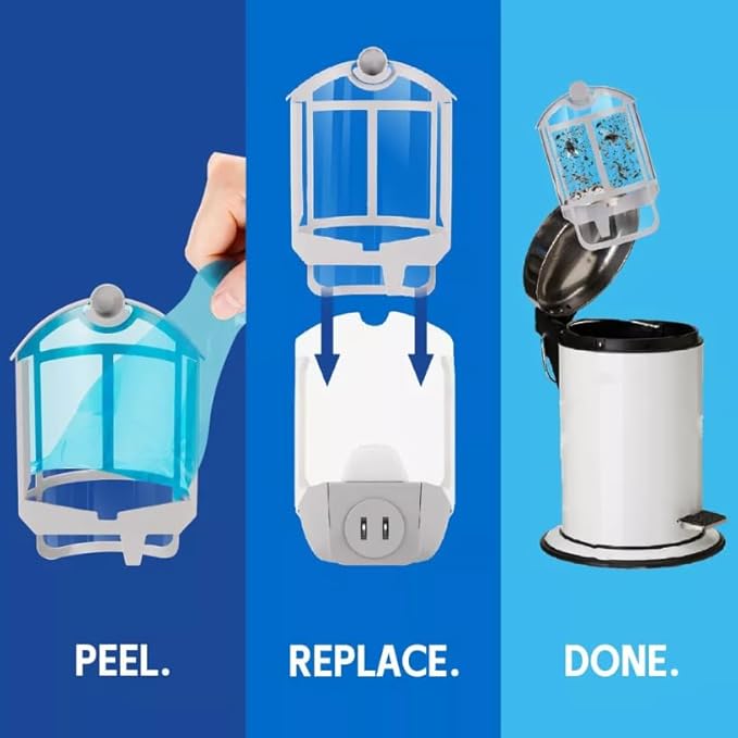 Zevo Indoor Flying Insect Trap Refills – 4 Refll Cartridges – Continuous Protection Against Flies, Fruit Flies & Gnats