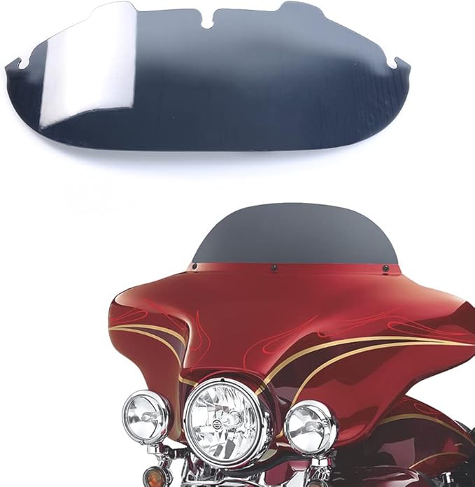 WYNMOTO Smoke 7" Windshield Windscreen Compatible for 96-13 Harley Davidson Touring Electra Glide Street Glide Tri Glide FLHT FLHTCU Ultra Classic Glide FLHX FLHTK Tri Glide 1996-2013 (Tint)