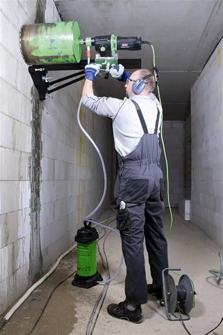 CS Unitec | EBM 352/3 PSV | Diamond Core Drill Motor with Vacuum & Anchor Stand for Reinforced Concrete. High Torque, 20 Amp, Drilling Capacity up to 14” Diameter (with Spacer) – Made in Germany