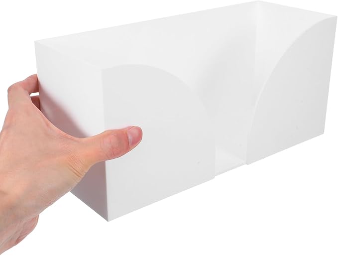 Uonlytech Transparent Acrylic Paper Towel Holder with Stable Base Quick Dispensing Tissue Dispenser for Bathroom Kitchen Restaurant Countertop Napkin Organizer