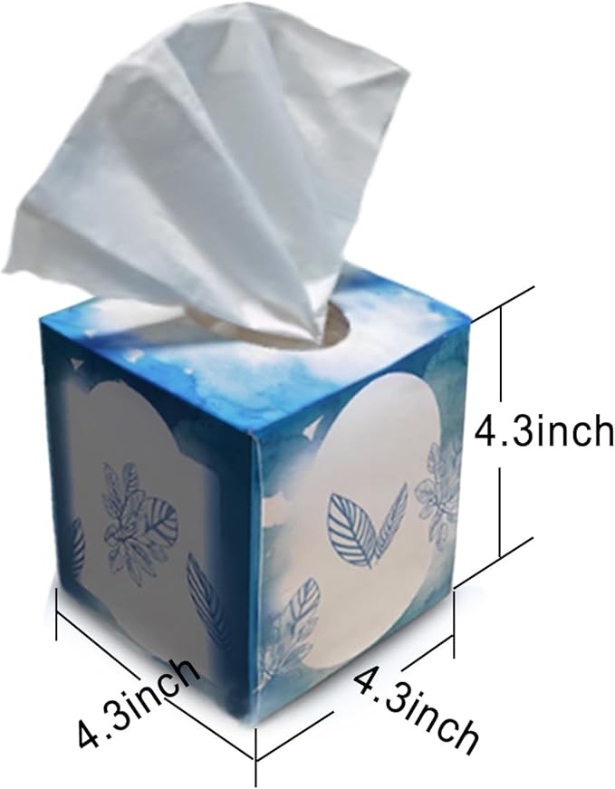3Ply 60 Tissues Per Cube Box Facial Tissue SPurePaper 12 Box 720 Tissues Total
