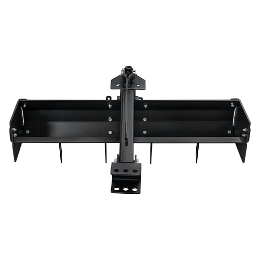 Tractor Sleeve Hitch Tow Behind Box Scraper with Screws and Pins, Scraper Steel Powder Black Coated, Fit for ATV UTV, for Gravel, Snow, Landscaping and Other Uses,38"