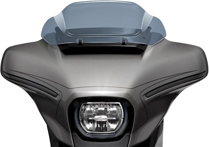WYNMOTO 10" Smoke Wave Windshield Windscreen Wind Splitter Fit for Harley Davidson CVO Street Glide FLHXSE 2023-2024, Street Glide FLHX 2024-up (Smoke)