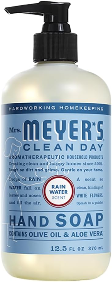 Mrs. MEYER'S CLEAN DAY Kitchen Set, Dish Soap, Hand Soap, Multi-Surface Cleaner, 3 CT (Rain Water)
