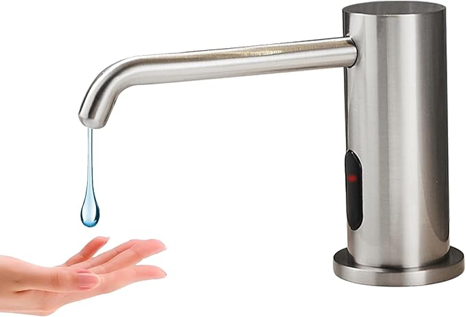 Automatic Liquid Soap Dispenser Touchless for Bathroom and Kitchen with 33.81oz/1000ml Upgraded Infrared Sensors Built in Sink Soap Dispenser for Smart Home