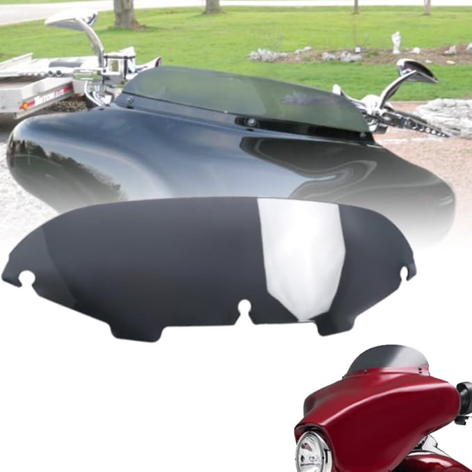 Smoke 4.5" Windshield Windscreen Compatible for 1996-2013 Harley Davidson Touring Street Glide Electra Glide FLHT FLHTCU Ultra Classic Glide FLHX FLHTK Tri Glide 96-13