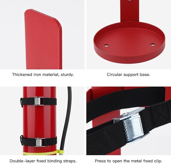 Fire Extinguisher Metal Bracket, Heavy Duty,Compatible with 5-Pound Fire Extinguishers (5LB 4PCS)