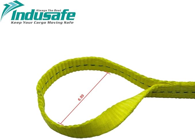 2 Pack 1" x6' Lift Sling Straps 3200 Pound Capacity Heavy Duty Lifting Slings Web Sling Tree Saver Recovery Strap Web Sling Winch Strap