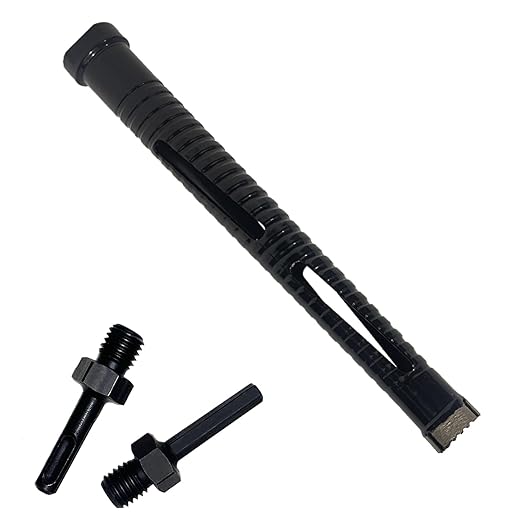 1 inch Dry Core Drill Bits 10in/254mm Drilling Depth， 5/8-11" Thread，10mm Diamond Segment Height，2 Adapters