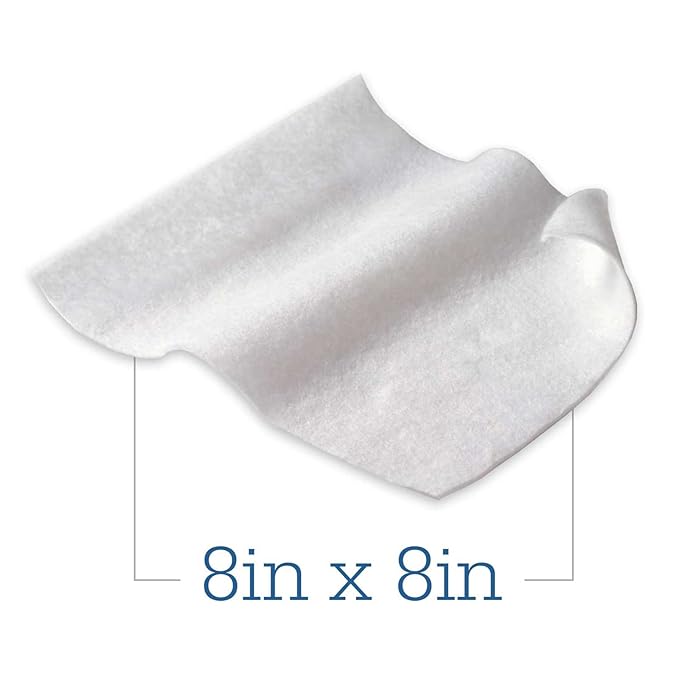 Essential Bath Cleansing Washcloths (60 Packs, 480 Cloths) No Rinse Bathing Wipes, Ultra Thick, Hypoallergenic