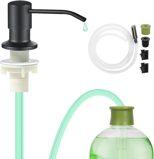 Soap Dispenser for Kitchen Sink,Stainless Steel Countertop Dish Soap Dispenser Pump with 47" Extension Tube