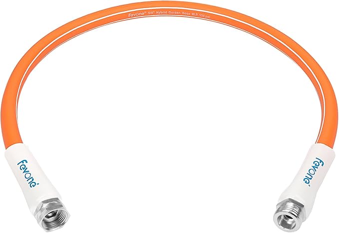 Fevone Garden Leader Hose 3 ft., Lightweight Hybrid Water Hose, Flexible and Durable, Leak-Free Connections