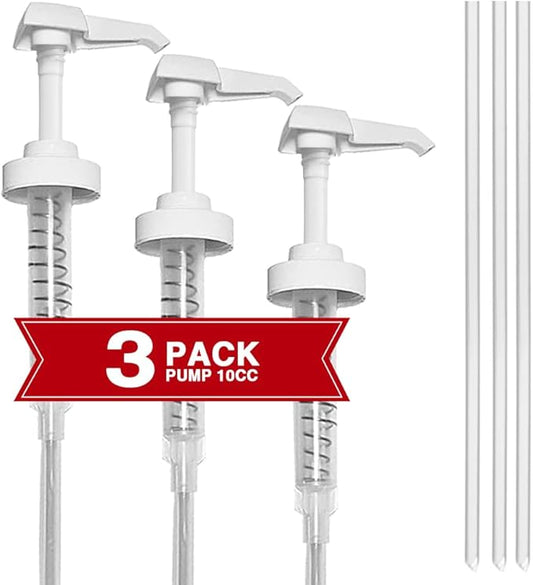 3 Pcs Gallon Shampoo Pump Top Replacement White Pump for Gallon Jug Dispensing 38-400 10cc Gallon Jug Pump Dispenser Lotion, Fits 1 Gallon Bottle 64oz 128oz Hand Sanitizer Containers