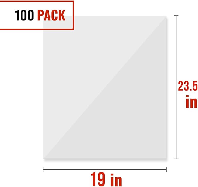 BirdBags Turkey Bags, 19” x 23.5” 25 Pack, Clear Plastic, Food Storage, Freezer, Oven, Groceries Bread