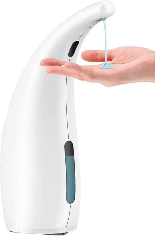 Automatic Soap Dispenser Touchless Modern Minimalist Magnetic Charging Infrared Inductio Kitchen and Bathroom Soap Pump 10oz/300ml White (White)