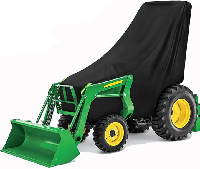 Tractor Cover Waterproof Compatible with Kubota,John Deere,Mahindra, Bobcat,Compact Utility Tractor Cowling Cover Heavy Duty Tractor Accessories Large (Large Cover)