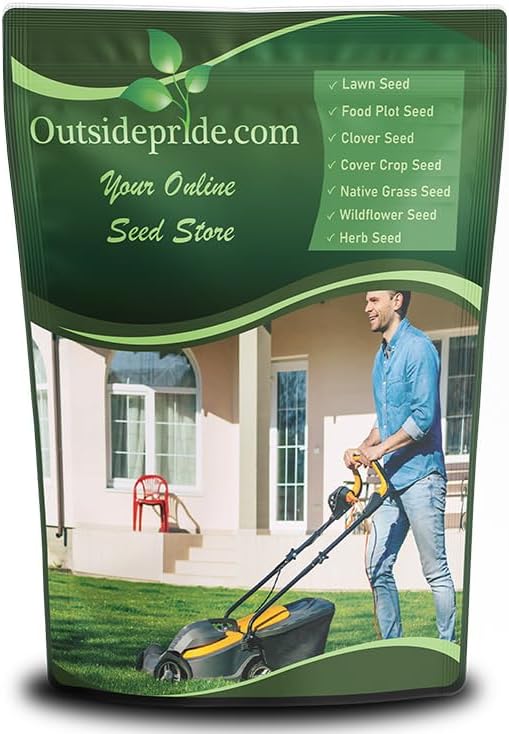 Outsidepride SPF-30 Hybrid Bluegrass Seeds - 5 lbs. Heat & Drought Tolerant, Texas Bluegrass & Kentucky Bluegrass Seed Mix for Challenging Climates, OptiGrowth Coated for Better Establishment