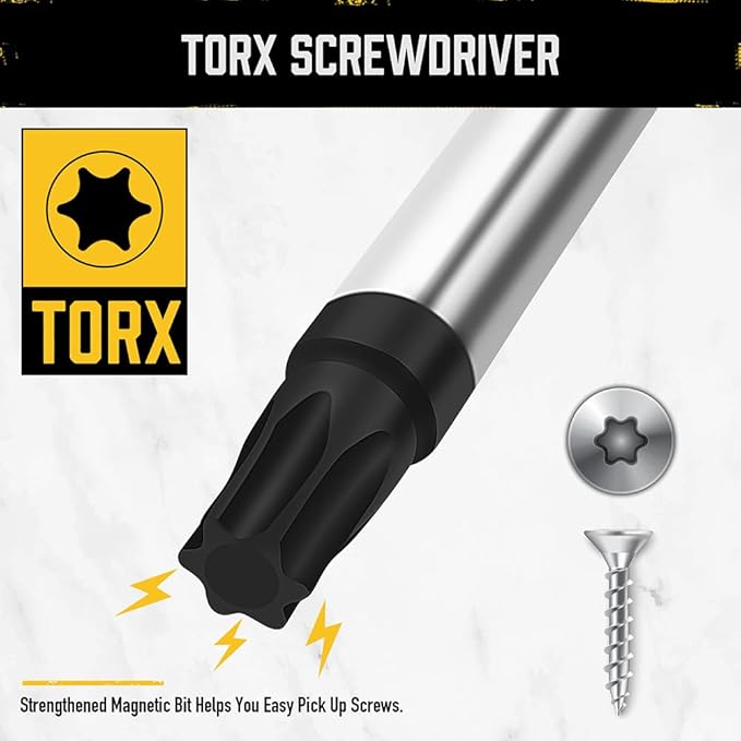 HORUSDY 13-Piece Magnetic Torx Screwdrivers Set | T5 - T40 Magnetic Torx Screw drivers Set | Star Screwdriver Set