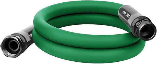 Flexzilla Colors Lead-In Garden Hose 5/8in. x 5ft., Lightweight All-Weather Water Hose, Durable and Flexible, Leak-Free Connections, Forest Green