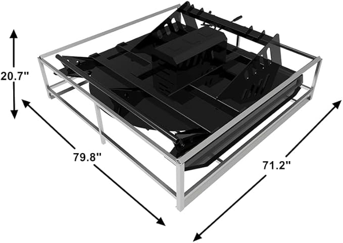 72 Inches Skid Steer Hydraulic Heavy Duty Brush Mower Cutter, Fit Universal Mount Plate, USA Stock