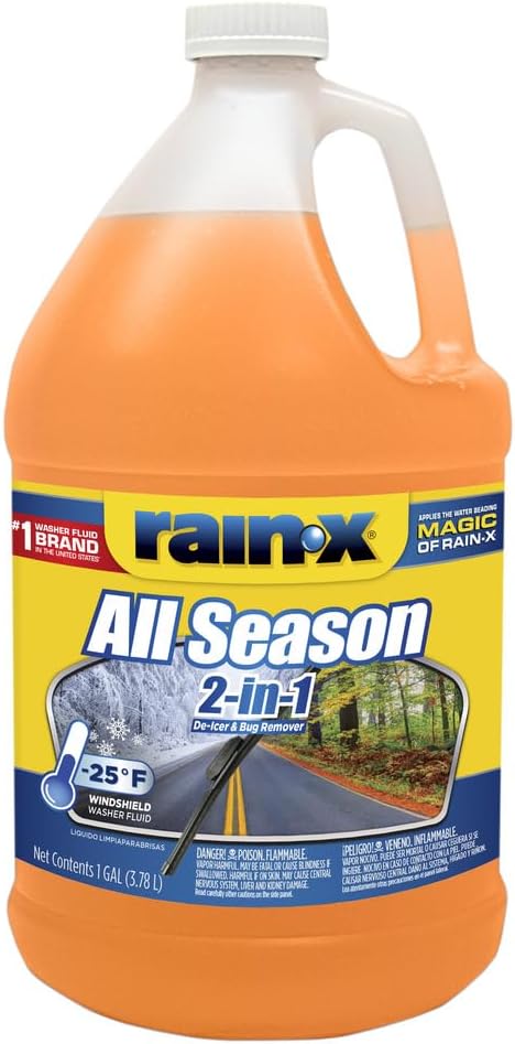 Rain-X All Season 2-In-1 Windshield Washer -25°F - 1 Gallon (Pack of 6)