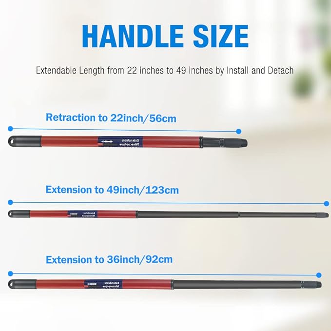 MREO O-Ceda Mop Handle Replacement for O-ceda Spin Mop Handle 1pcs Base 2pcs