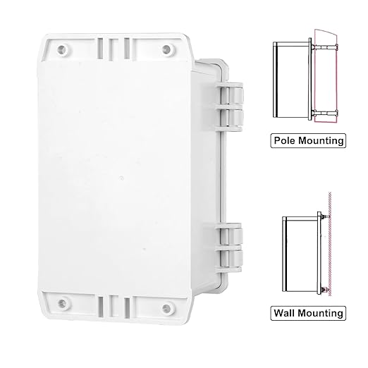 Electrical Junction Box 11"x7.4"x5" ABS Waterproof Enclosure Plastic Weatherproof Project Box with Internal Mounting Panel Hinged Cover (Grey Plastic)