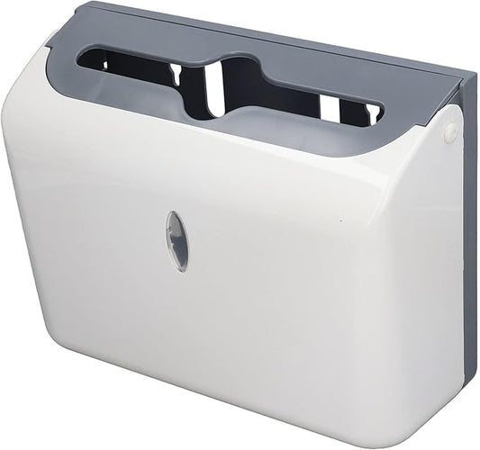 Acouto Wall Mount Towel Dispenser Towel Dispenser Wall Mounted Safe Sturdy ABS Glossy Corner Bathroom Holder Bathroom Toilet Commercial