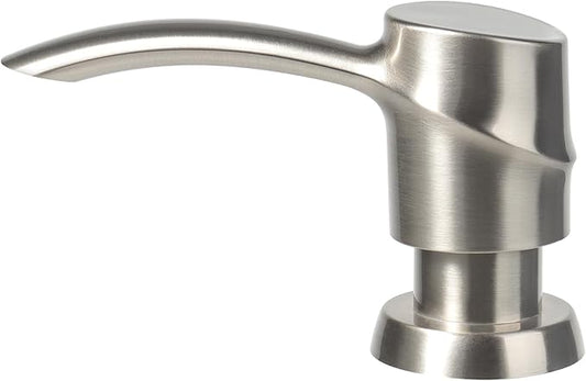 SAMODRA Soap Dispenser for Kitchen Sink, Lotion Dispenser Pump for Kitchen Sink, Brushed Nickel ABS Pump with with 11 OZ Bottle (Brushed Nickel)