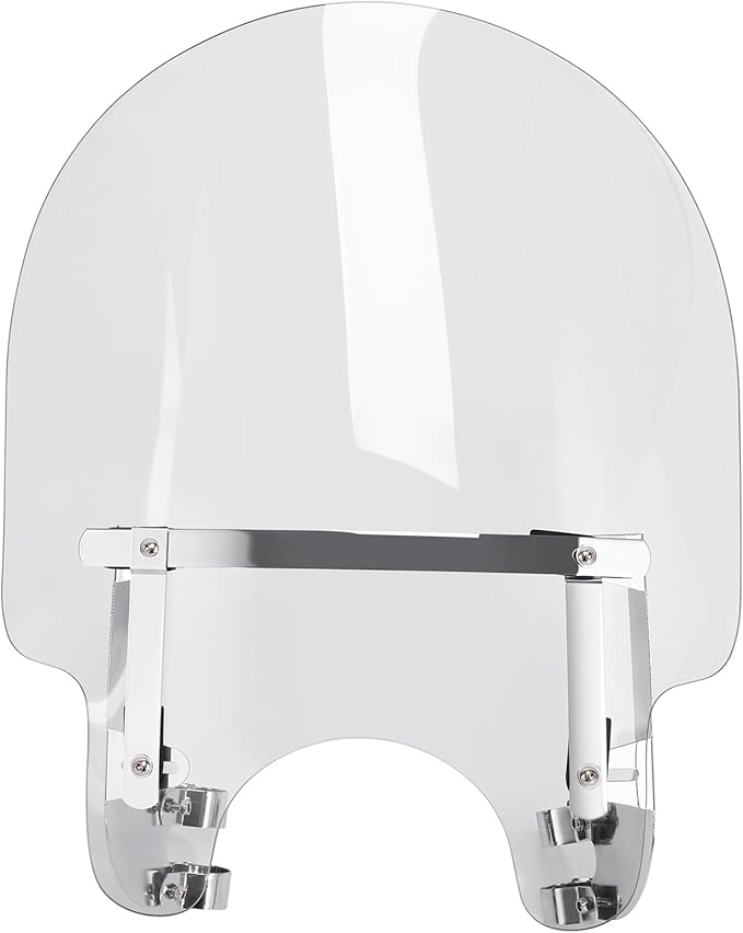 Green-L Windshield & 39mm Clamps Fit for Harley Sportster XL883 XL1200 Dyna Low Rider Wide Glide Fat Bob Clear Windscreen Fork Mount