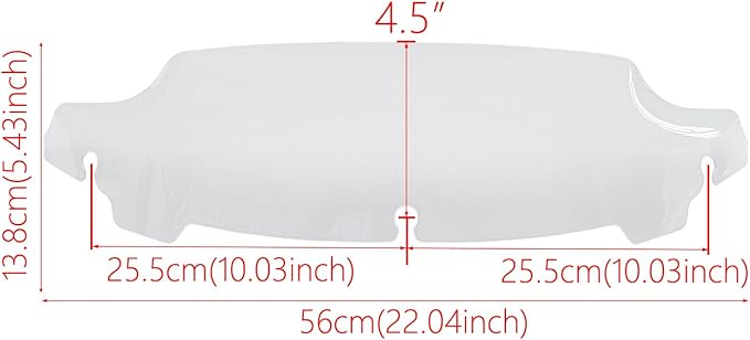 Clear 4.5" Windshield Windscreen Compatible for Harley Davidson Touring Electra Glide Street Glide 2014 2015 2016 2017 2018 2019 2020 2021 2022