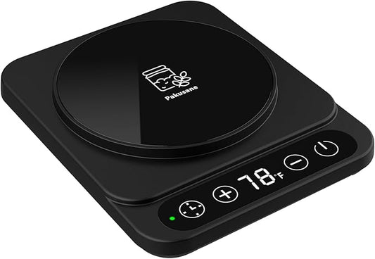Pro Sourdough Starter Warmer Mat 3.0 – Sourdough Heating Mat Precise 1°F Thermostat (70–100°F), Auto Heating On/Off, 12H Timer, Ideal for Consistent Fermentation in Any Kitchen Basic-BLK