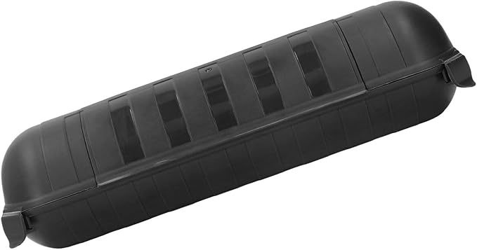 Extension Cord Safety Cover Box with Double, Protects Against Accidental Power Outages, Suitable for AWG12-16 Cables, Ideal for WiFi Control LED Light (Black)