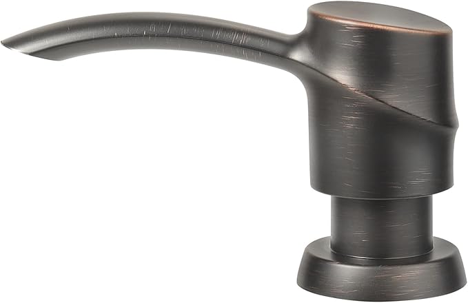 SAMODRA Soap Dispenser for Kitchen Sink, Bronze Built-in Soap Dispenser, Lotion DispenserOil Rubbed Bronzed with 11OZ Soap Bottle