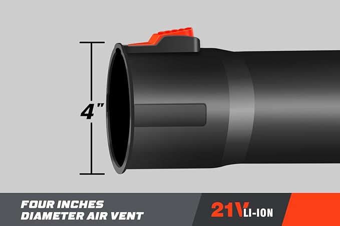 Blütezeit Cordless Leaf Blower, 21V Battery Powered Leaf Blower (6.0Ah Battery & Charger Included), 400CFM Electric Lightweight Blower for Lawn Care with 6 Speeds Adjustable