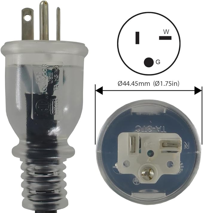 Conntek NEMA 5-20 Outdoor Extension Cords, 20 Amps 125 Volts